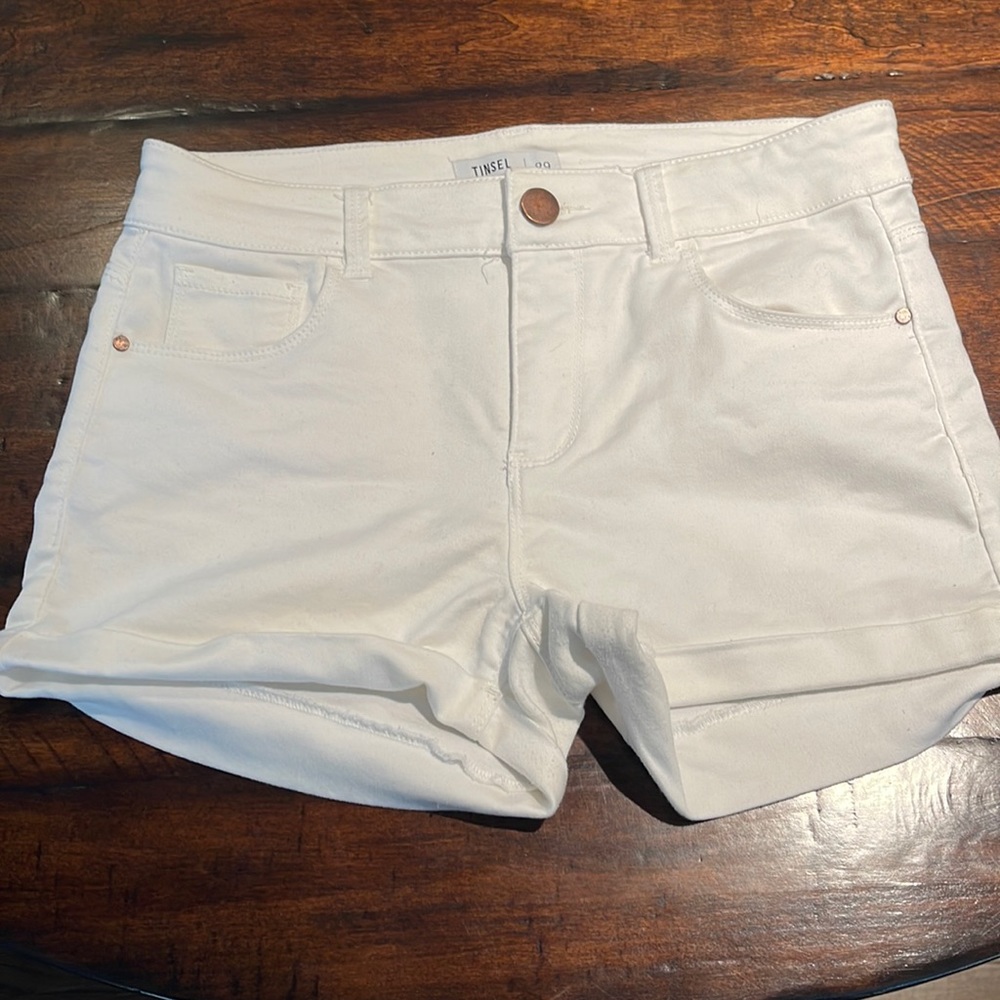 Tinsel White Shorts